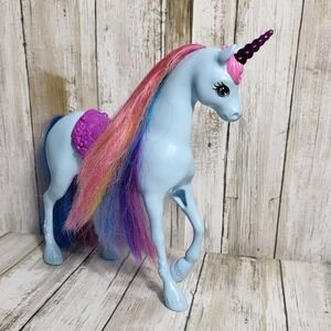 Rare Mattel Barbie Dreamtopia Brush Sparkle Unicorn Horse Toy with Rainbow Hair